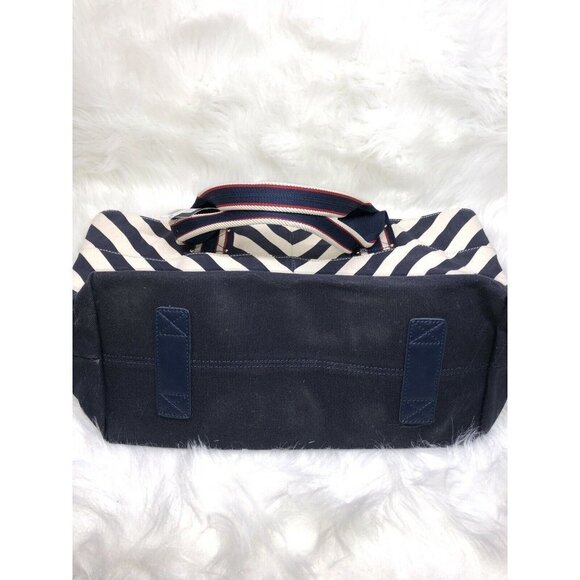 Tommy Hilfiger striped large navy white bag - Picture 4 of 6